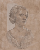 Silverpoint drawing of Costanza Bonarelli